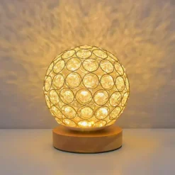 Illuminate Home Beleuchtung-Elegante Glas-Schreibtischlampe - Hohlkristall-Tischleuchte