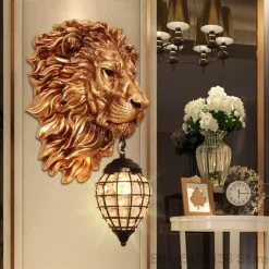 Glow Haven Beleuchtung-Elegante Löwen-Wandlampe – Tier-Wandleuchte