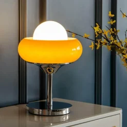 Bright Accents Beleuchtung-Elegante Tischlampen aus Glas – Dekorative Eierkuchenbeleuchtung