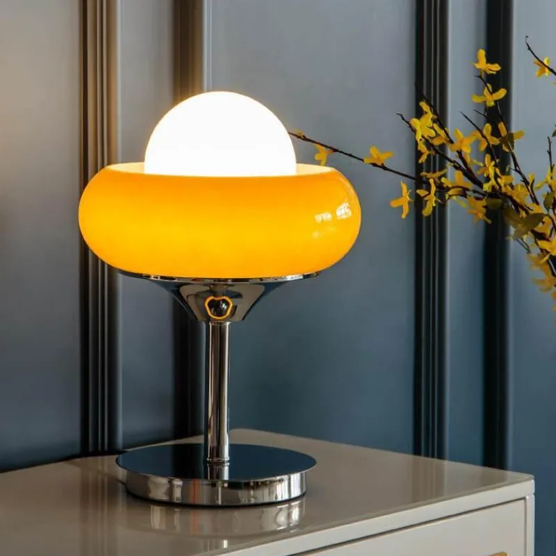 Bright Accents Beleuchtung-Elegante Tischlampen aus Glas – Dekorative Eierkuchenbeleuchtung