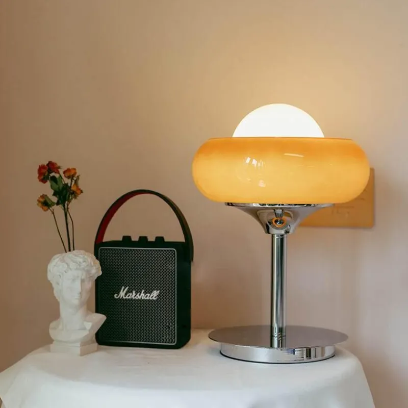 Bright Accents Beleuchtung-Elegante Tischlampen aus Glas – Dekorative Eierkuchenbeleuchtung