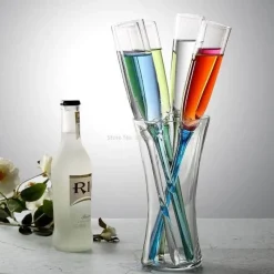 Plates u0026 More Küche & Esszimmer-Eleganter Champagnerkelch aus Kristall – Weingläser für Partys, 120–150 ml