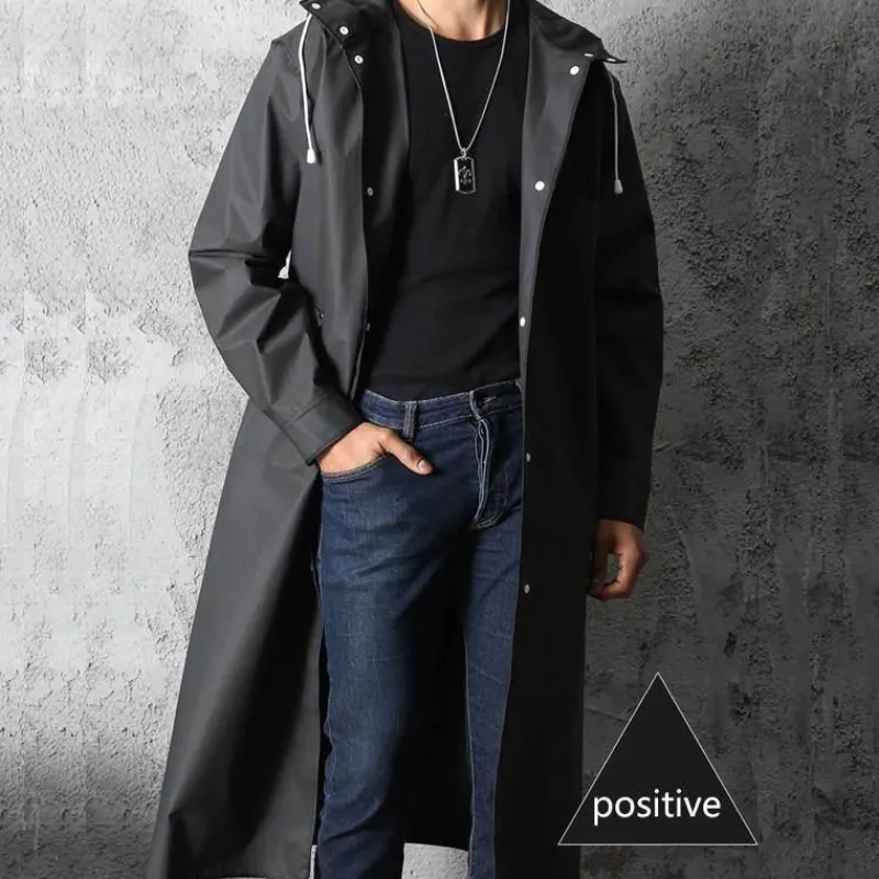 Herren Heritage Threads Herrenbekleidung-Eleganter dicker Unisex-Regenmantel mit Kapuze