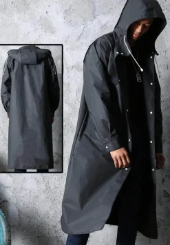 Herren Heritage Threads Herrenbekleidung-Eleganter dicker Unisex-Regenmantel mit Kapuze