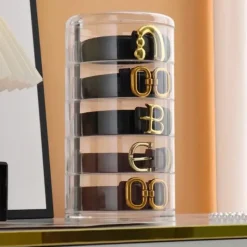 Room to Spare Aufbewahrung Und Organisation-Eleganter drehbarer Schmuck-Organizer – Transparente, mehrschichtige Aufbewahrungsbox