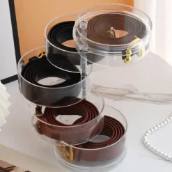 Room to Spare Aufbewahrung Und Organisation-Eleganter drehbarer Schmuck-Organizer – Transparente, mehrschichtige Aufbewahrungsbox