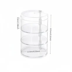 Room to Spare Aufbewahrung Und Organisation-Eleganter drehbarer Schmuck-Organizer – Transparente, mehrschichtige Aufbewahrungsbox