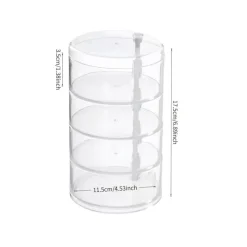 Room to Spare Aufbewahrung Und Organisation-Eleganter drehbarer Schmuck-Organizer – Transparente, mehrschichtige Aufbewahrungsbox