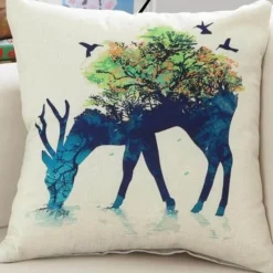 Plush Perch Bettzeug-Eleganter Kissenbezug mit Blumenvase – luxuriöser Kissenbezug für die Inneneinrichtung