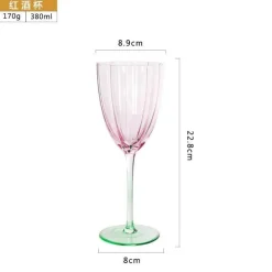 Plates u0026 More Küche & Esszimmer-Eleganter Rotweinkelch – Blütenblatt-Veins-Champagnerglas für Restaurants und Feiertage