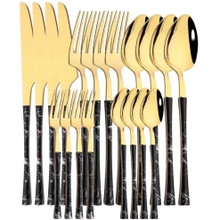 Cutlery Craft Küche & Esszimmer-Elegantes Edelstahl-Besteckset – Premium-Essbesteck