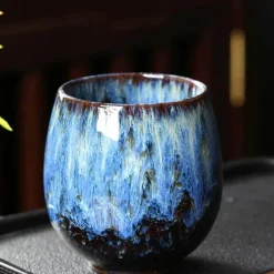 Plates u0026 More Küche & Esszimmer-Elegantes handgefertigtes chinesisches Kaffeetassen-Set aus Kiln-Keramik – 250 ml Kung-Fu-Teetassen