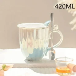 Plates u0026 More Küche & Esszimmer-Elegantes Porzellantassen-Set – Luxuriöses Kaffee- und Tee-Trinkgeschirr-Geschenk