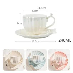 Plates u0026 More Küche & Esszimmer-Elegantes Porzellantassen-Set – Luxuriöses Kaffee- und Tee-Trinkgeschirr-Geschenk