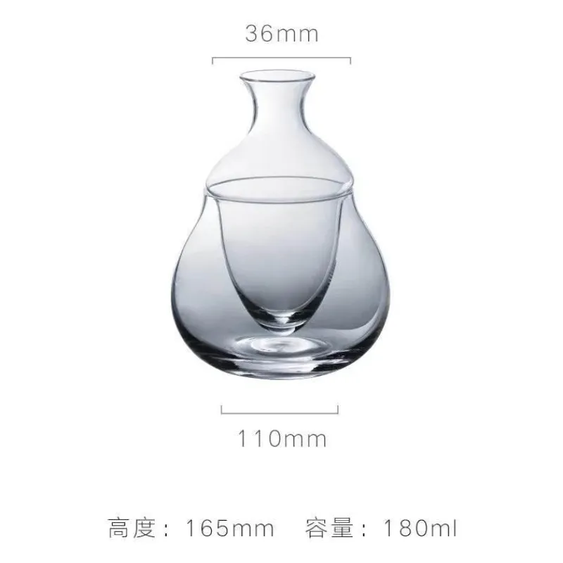 Plates u0026 More Küche & Esszimmer-Elegantes Set aus Weinkaraffe und Eiskrug aus Glas – Zubehör für die Hausbar