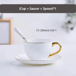 Feast u0026 Flair Küche & Esszimmer-Elegantes Teeservice aus Bone China – Teetassen und Teekanne aus weißem Gold