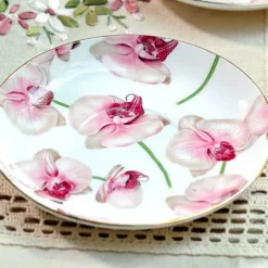 Feast u0026 Flair Küche & Esszimmer-Elegantes Teetassen-Set aus Bone China – 200 ml Kaffeetassen für ein romantisches britisches Café