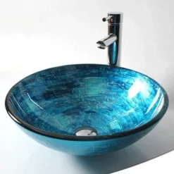 The Blissful Bath Badezimmer-Elegantes Waschbecken aus gehärtetem Glas – Luxus-Waschtisch