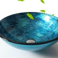 The Blissful Bath Badezimmer-Elegantes Waschbecken aus gehärtetem Glas – Luxus-Waschtisch