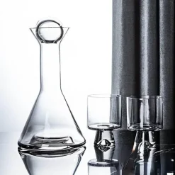 The Cozy Mug Küche & Esszimmer-Elegantes Wasserkrug-Set - Glaskaraffe mit Bechern