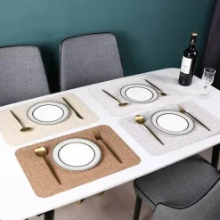 Plates u0026 More Küche & Esszimmer-Elegantes Weihnachts-Tischset-Untersetzer-Set – Weihnachts-Esszimmerdekor