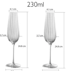 Plates u0026 More Küche & Esszimmer-Elegantes Weinkelch-Set aus Kristallglas – Luxuriöse Champagnergläser für Partys