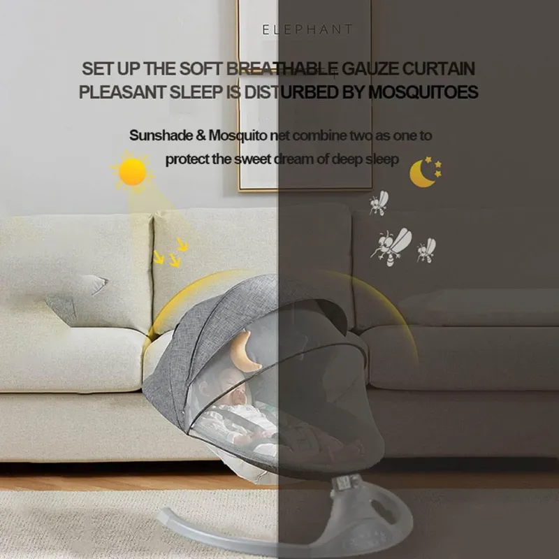 Kinder The Decor Haven Kinderwagen & Zubehör-Elektrische Babywippe - Schaukelstuhl für Kleinkinder