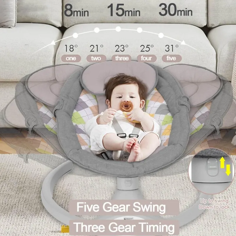 Kinder The Decor Haven Kinderwagen & Zubehör-Elektrische Babywippe - Schaukelstuhl für Kleinkinder