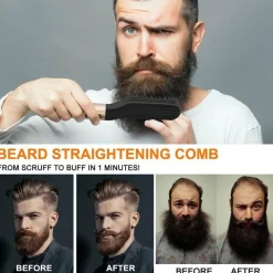 PureGlow Männerpflege|Körperpflege-Elektrische Bartglätterbürste – Multifunktionales Pflegewerkzeug