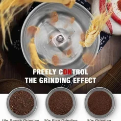 The Cozy Mug Küche & Esszimmer-Elektrische Mini-Kaffee- und Gewürzmühle – Kompakte Küchenmühle
