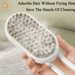 Furendo Haustierzubehör|Reinigungswerkzeuge Für Haustiere-Elektrische Tierbürste – 3-in-1-Pflegewerkzeug mit Dampfgarer