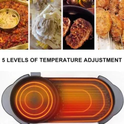 Adventure Basecamp Camping Im Freien|Outdoor-Artikel-Elektrischer Grill-Hotpot - Antihaft-Grillherd