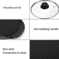 Adventure Basecamp Camping Im Freien|Outdoor-Artikel-Elektrischer Grill-Hotpot - Antihaft-Grillherd