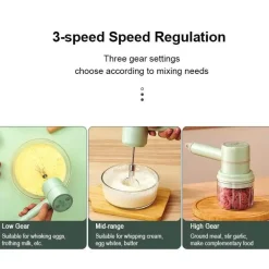 The Culinary Kit Küche & Esszimmer-Elektrischer Handaufschäumer - 2-in-1 Milchmixer Schneebesen