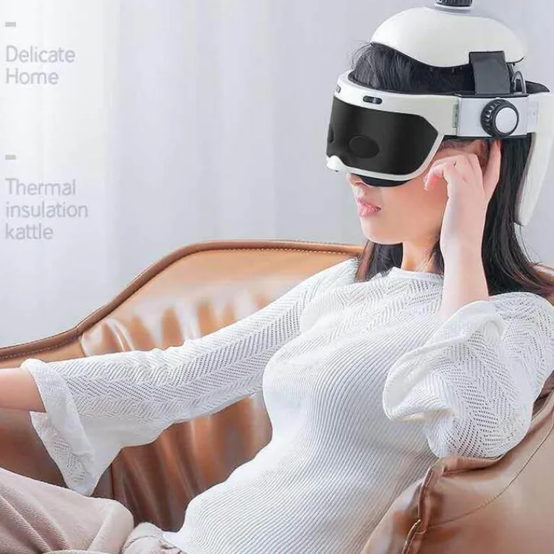 The Relaxation Nook Gesundheits-Gadgets|Gesundheits- Und Entspannungstools-Elektrischer Heizhelm für die Augenmassage – wiederaufladbares Entspannungsgerät
