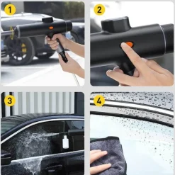 Wild u0026 Free Gear Autopflege|Autozubehör-Elektrischer Hochdruck-Autoreiniger – Leistungsstarker Sprühreiniger