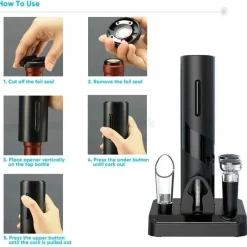 Plates u0026 More Küche & Esszimmer-Elektrischer Krkenzieher – per USB wiederaufladbarer Weinöffner für Partys