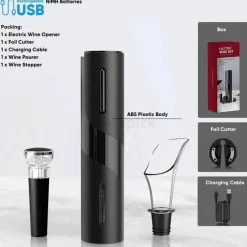 Plates u0026 More Küche & Esszimmer-Elektrischer Krkenzieher – per USB wiederaufladbarer Weinöffner für Partys