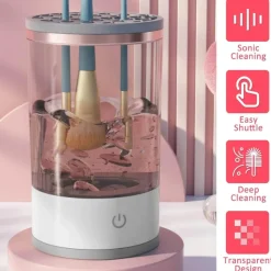 PureGlow Frauenpflege|Körperpflege-Elektrischer Make-up-Pinselreiniger – 3-in-1-Schleudermaschine