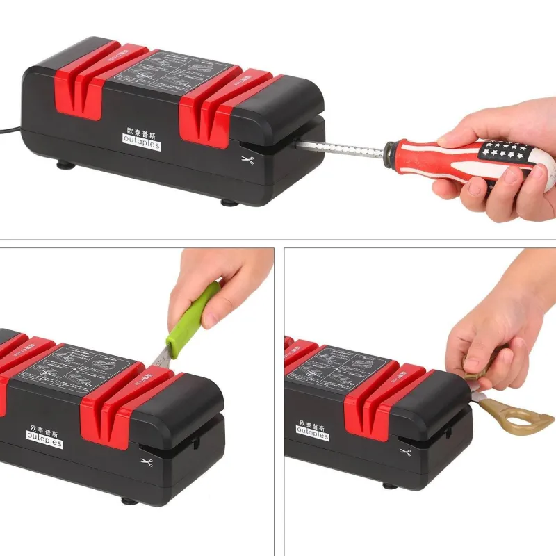 The Culinary Kit Küche & Esszimmer-Elektrischer Messerschärfer – Professionelles Küchenwerkzeug für präzise Schneidkantenpflege