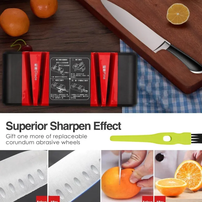 The Culinary Kit Küche & Esszimmer-Elektrischer Messerschärfer – Professionelles Küchenwerkzeug für präzise Schneidkantenpflege