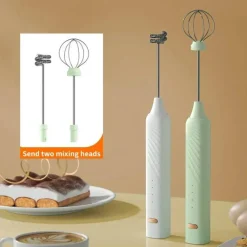 Tom Küche & Esszimmer-Elektrischer Milchaufschäumer – Schaumbereiter mit 3 Geschwindigkeiten für perfekte Kaffee-Lattes und Cappuccinos