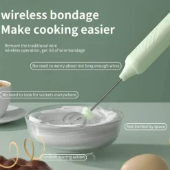 Tom Küche & Esszimmer-Elektrischer Milchaufschäumer – Schaumbereiter mit 3 Geschwindigkeiten für perfekte Kaffee-Lattes und Cappuccinos