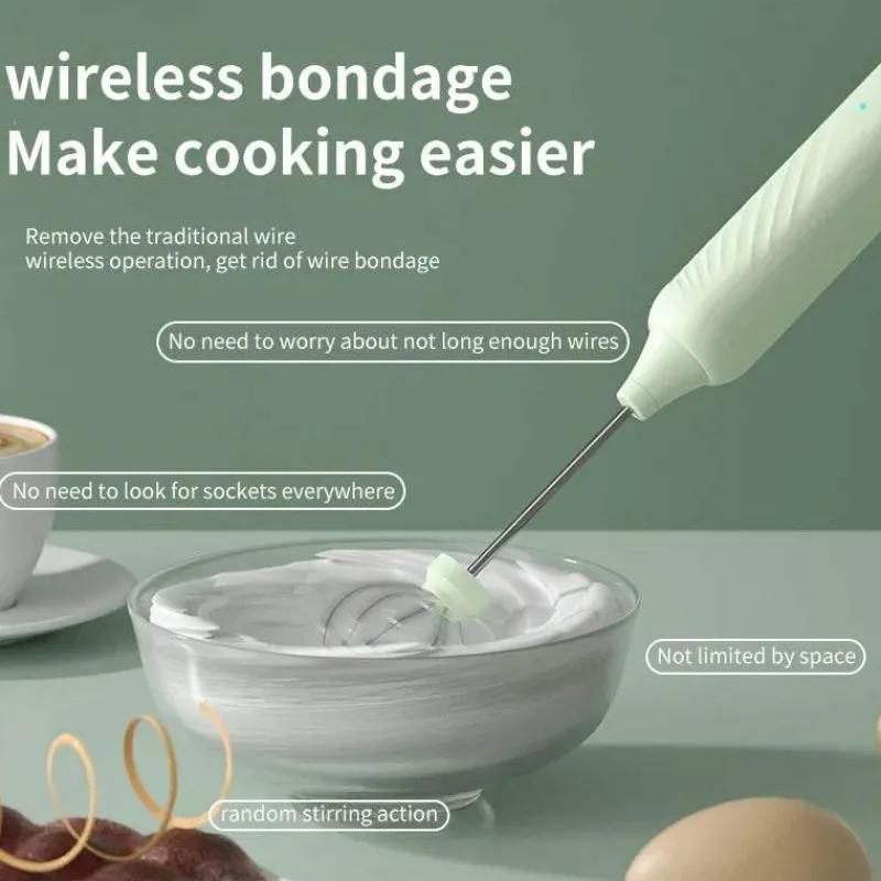 Tom Küche & Esszimmer-Elektrischer Milchaufschäumer – Schaumbereiter mit 3 Geschwindigkeiten für perfekte Kaffee-Lattes und Cappuccinos