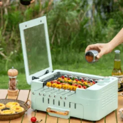 Adventure Basecamp Camping Im Freien|Küche & Esszimmer-Elektrischer rotierender rauchfreier Grillofen