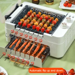 Adventure Basecamp Camping Im Freien|Küche & Esszimmer-Elektrischer rotierender rauchfreier Grillofen