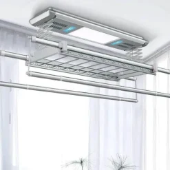 Tranquil Waters Badezimmer-Elektrischer Teleskop-Wäscheständer - Automatischer Wäschetrockner mit Fernbedienung