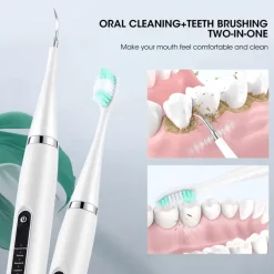 PureGlow Frauenpflege|Körperpflege-Elektrischer Ultraschall-Zahnreiniger, Zahnaufhellung, Plaque