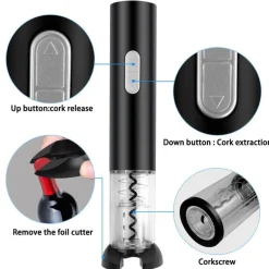 The Culinary Kit Küche & Esszimmer-Elektrischer Weinöffner - Eleganter automatischer Korkenzieher
