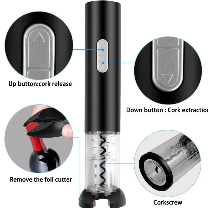 The Culinary Kit Küche & Esszimmer-Elektrischer Weinöffner - Eleganter automatischer Korkenzieher